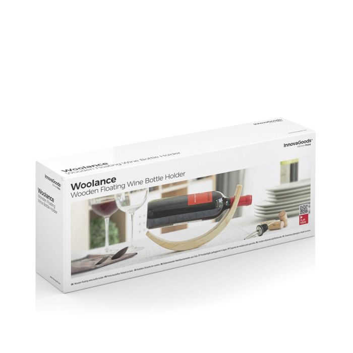 Botellero Flotante de Madera para Vino Woolance InnovaGoods 1 Botellero Flotante de Madera para Vino Woolance InnovaGoods 1