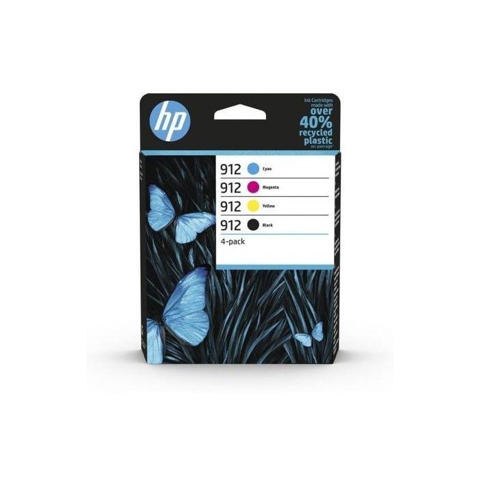 Hp Tinta Bk, C, M, Y, Officejet - Officejet Pro 8000 Series - Nº 912 *Pack De 4*