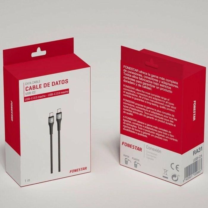 Cable USB FONESTAR USB-CC 1 m 1 Cable USB FONESTAR USB-CC 1 m 1