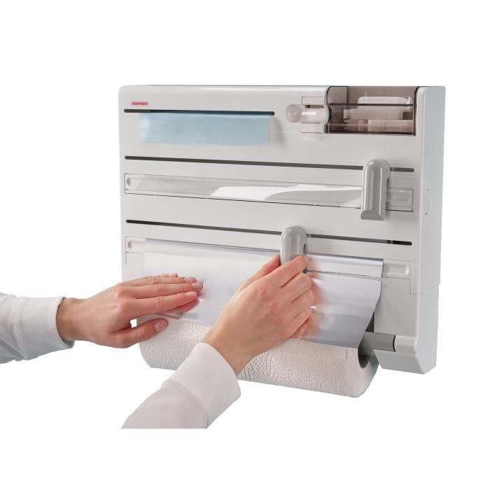 Dispensador de 3 rollos LEIFHEIT Parat Plus - Blanco y gris 2 Dispensador de 3 rollos LEIFHEIT Parat Plus - Blanco y gris 2