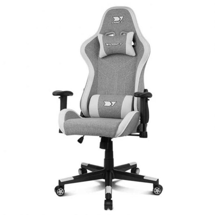 DRIFT DR90 PRO Silla Gaming PC Ergonómica Acolchada Reposabrazos 2D Reclinable 135º Cojín Lumbar y Cervical Gris Blanco 1 DRIFT DR90 PRO Silla Gaming PC Ergonómica Acolchada Reposabrazos 2D Reclinable 135º Cojín Lumbar y Cervical Gris Blanco 1