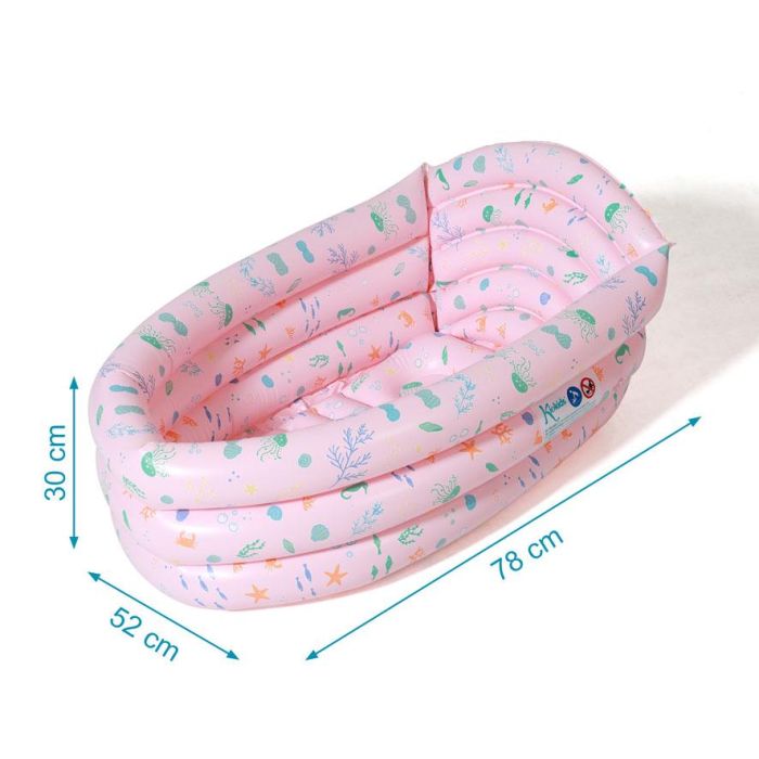 KioKids Bañera Hinchable para Bebés Rosa, Plegable, Portátil y Segura, Ideal para Viaje, Fácil Limpieza, Apta desde 0 Meses 2 KioKids Bañera Hinchable para Bebés Rosa, Plegable, Portátil y Segura, Ideal para Viaje, Fácil Limpieza, Apta desde 0 Meses 2