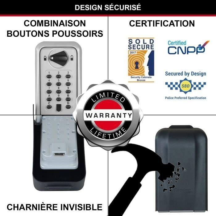 MASTER LOCK Caja de llaves segura certificada - Formato XL - Caja fuerte de llaves - Seguridad profesional 2 MASTER LOCK Caja de llaves segura certificada - Formato XL - Caja fuerte de llaves - Seguridad profesional 2