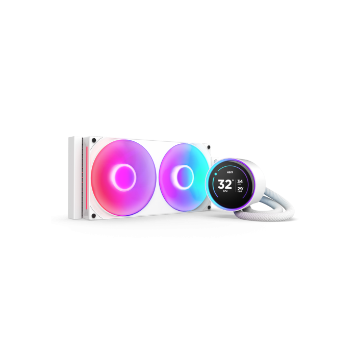 NZXT RL-KR28E-W2 Kraken Elite 280 RGB Refrigeración Líquida Todo en Uno Blanco Pantalla LCD 14cm 2 Ventiladores