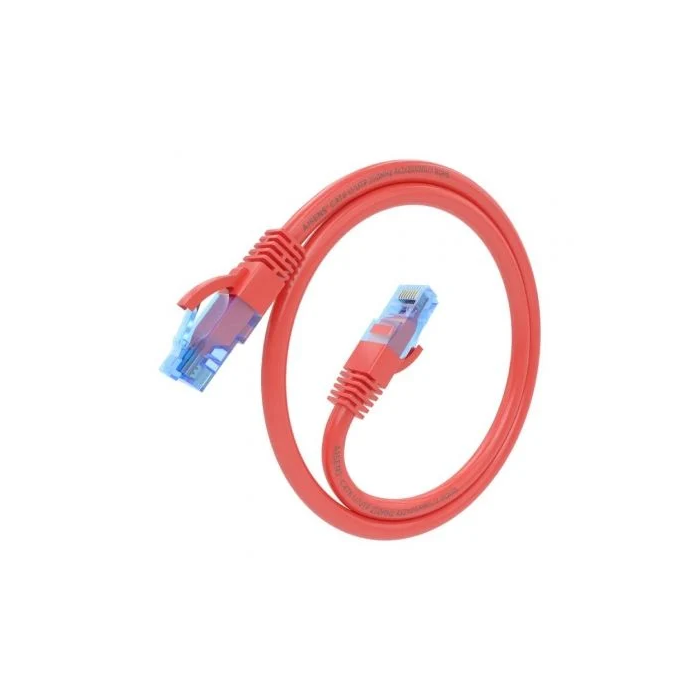 AISENS - CABLE DE RED LATIGUILLO RJ45 CAT.6 UTP AWG26 CCA, ROJO, 25CM