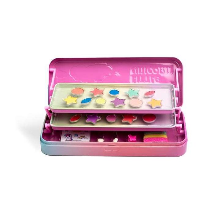 Estuche martinelia little unicorn tin de 3 niveles. contiene 11 sombras de ojos, 11 brillos de labios, 2 aplicadores, 3 gomas de pelo y 2 pinzas 2 Estuche martinelia little unicorn tin de 3 niveles. contiene 11 sombras de ojos, 11 brillos de labios, 2 aplicadores, 3 gomas de pelo y 2 pinzas 2