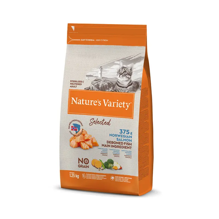 Nature'S V Select Sterilized Feline Adult Salmon 1,25K