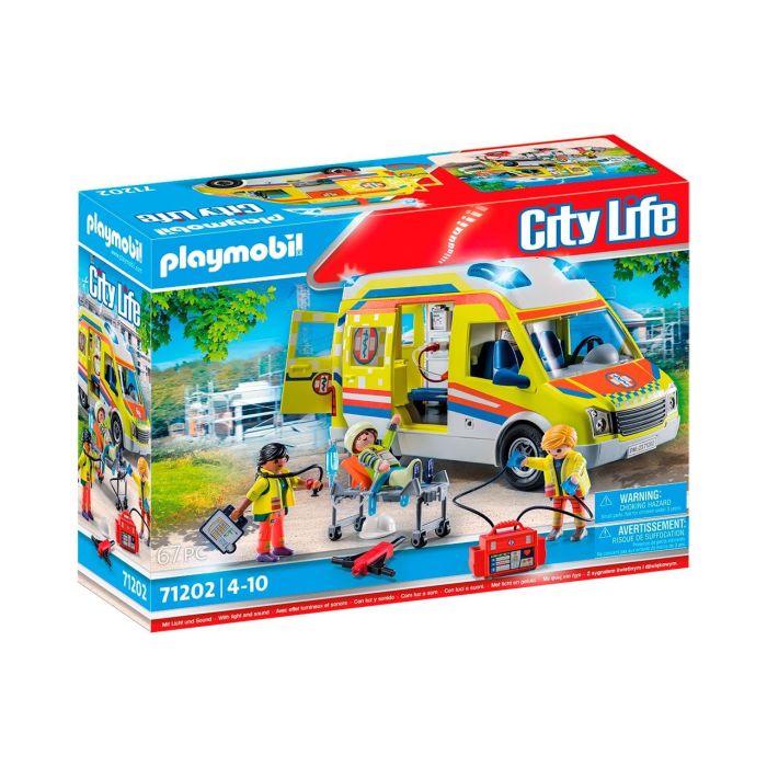 Playmobil 71202 Ambulancia City Life con Luz y Sonido, Puertas Abatibles, Camilla y Accesorios Médicos Detallados 0 Playmobil 71202 Ambulancia City Life con Luz y Sonido, Puertas Abatibles, Camilla y Accesorios Médicos Detallados 0