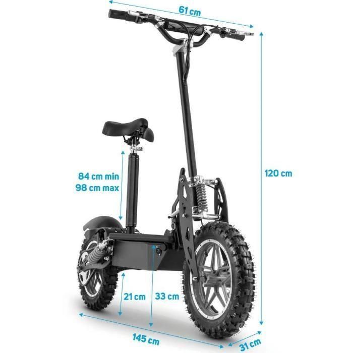 Patinete eléctrico Cross - BEEPER FX1000 - 1000W - Batería de plomo - 36V - Con sillín 3 Patinete eléctrico Cross - BEEPER FX1000 - 1000W - Batería de plomo - 36V - Con sillín 3