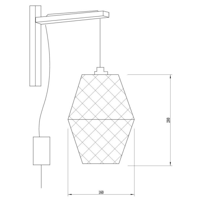 Aplique de Pared Narayanganj SKD-W1020 de Madera Natural y Mediterráneo para Salón y Dormitorio con Casquillo E27 7