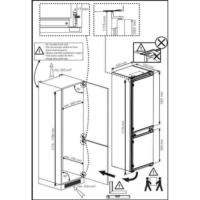 Frigorífico combinado integrado BEKO BCHA275K4SN - 2 puertas - 262 L - Semi No Frost - Blanco 4 Frigorífico combinado integrado BEKO BCHA275K4SN - 2 puertas - 262 L - Semi No Frost - Blanco 4