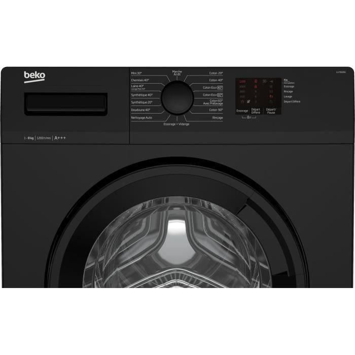 BEKO LLF082B2 lavadora frontal - 8 kg - tambor Aquawave - 1200 rpm - negro 1 BEKO LLF082B2 lavadora frontal - 8 kg - tambor Aquawave - 1200 rpm - negro 1
