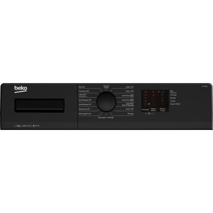 BEKO LLF082B2 lavadora frontal - 8 kg - tambor Aquawave - 1200 rpm - negro 2 BEKO LLF082B2 lavadora frontal - 8 kg - tambor Aquawave - 1200 rpm - negro 2