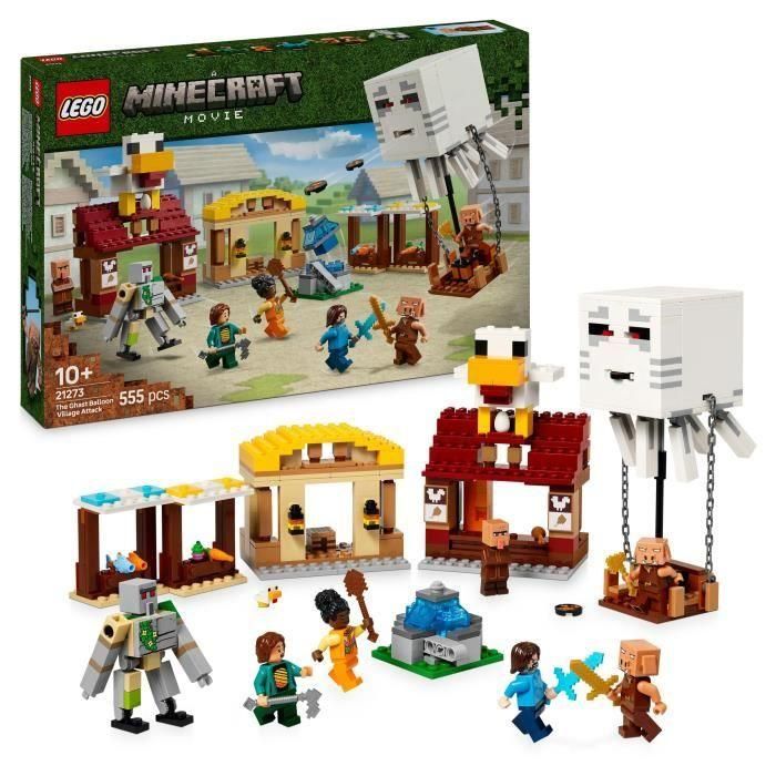LEGO Minecraft 21273 Ghasts Attack the Village - Juego para niños de 10 años en adelante LEGO Minecraft 21273 Ghasts Attack the Village - Juego para niños de 10 años en adelante