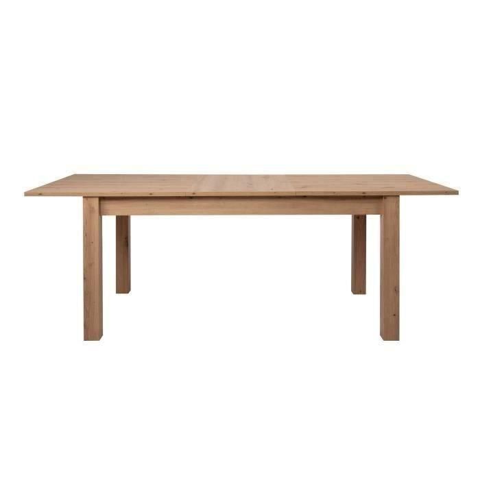 Mesa de comedor extensible - Decoración de roble artesano - L 160-200 x P 75 x H 90 cm BERGEN 2 Mesa de comedor extensible - Decoración de roble artesano - L 160-200 x P 75 x H 90 cm BERGEN 2
