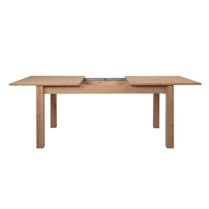 Mesa de comedor extensible - Decoración de roble artesano - L 160-200 x P 75 x H 90 cm BERGEN 4 Mesa de comedor extensible - Decoración de roble artesano - L 160-200 x P 75 x H 90 cm BERGEN 4
