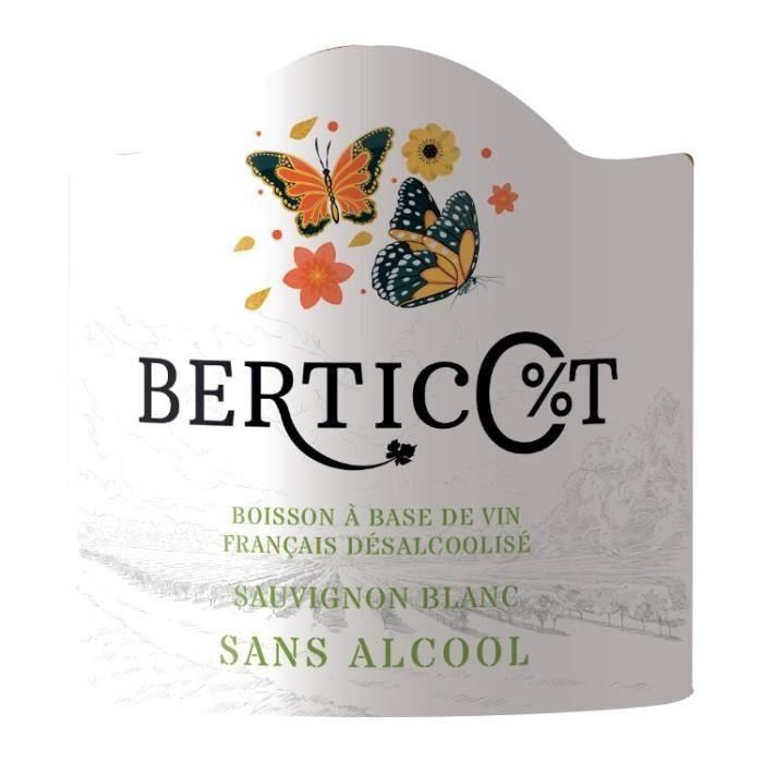 Bertico%T - Sauvignon Blanc Sin Alcohol - Bebida elaborada a partir de vino francés desalcoholizado 1