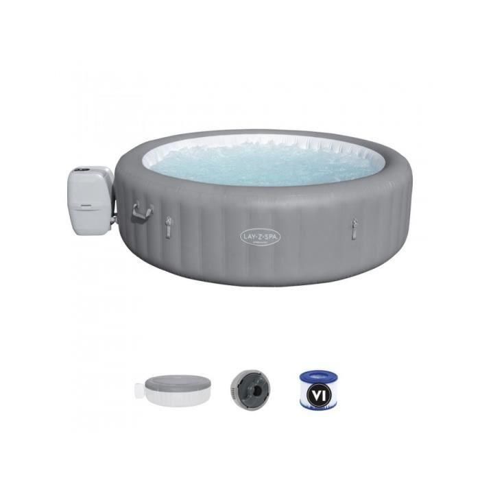 Bañera de hidromasaje hinchable BESTWAY Lay-Z-Spa Grenada - 6 a 8 personas - Redonda - 190 Airjet - Funda aislante - 236 x 71 cm Bañera de hidromasaje hinchable BESTWAY Lay-Z-Spa Grenada - 6 a 8 personas - Redonda - 190 Airjet - Funda aislante - 236 x 71 cm