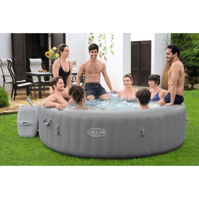 Bañera de hidromasaje hinchable BESTWAY Lay-Z-Spa Grenada - 6 a 8 personas - Redonda - 190 Airjet - Funda aislante - 236 x 71 cm 1 Bañera de hidromasaje hinchable BESTWAY Lay-Z-Spa Grenada - 6 a 8 personas - Redonda - 190 Airjet - Funda aislante - 236 x 71 cm 1