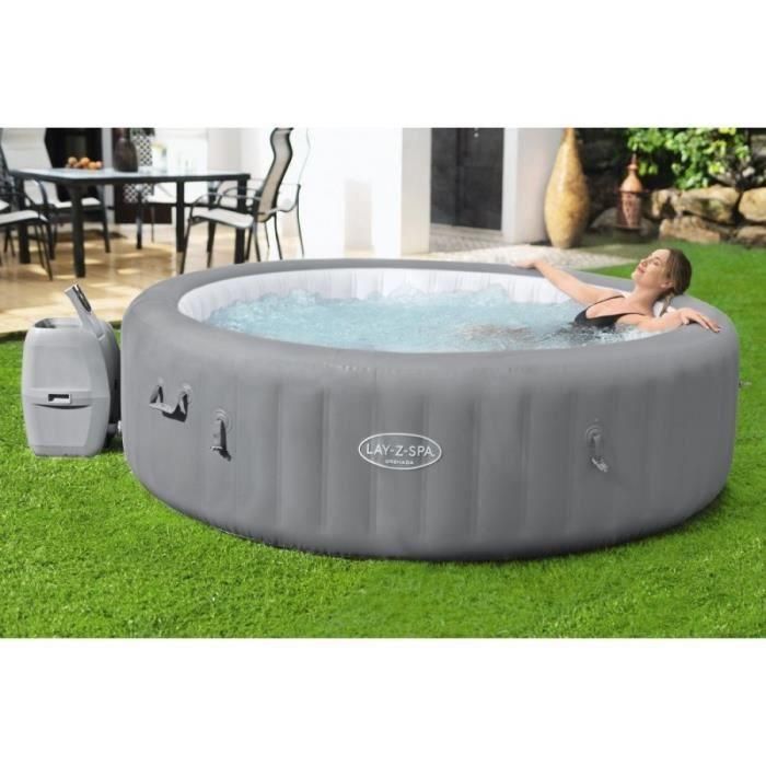 Bañera de hidromasaje hinchable BESTWAY Lay-Z-Spa Grenada - 6 a 8 personas - Redonda - 190 Airjet - Funda aislante - 236 x 71 cm 2 Bañera de hidromasaje hinchable BESTWAY Lay-Z-Spa Grenada - 6 a 8 personas - Redonda - 190 Airjet - Funda aislante - 236 x 71 cm 2