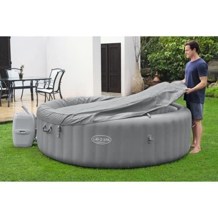 Bañera de hidromasaje hinchable BESTWAY Lay-Z-Spa Grenada - 6 a 8 personas - Redonda - 190 Airjet - Funda aislante - 236 x 71 cm 5 Bañera de hidromasaje hinchable BESTWAY Lay-Z-Spa Grenada - 6 a 8 personas - Redonda - 190 Airjet - Funda aislante - 236 x 71 cm 5