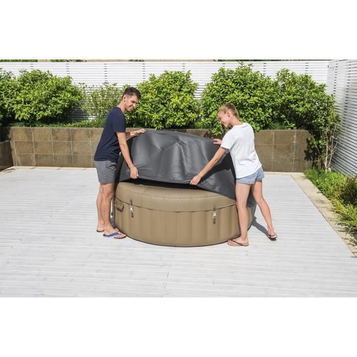 Cubrepiscinas Bestway LAY-Z-SPA Gris 4