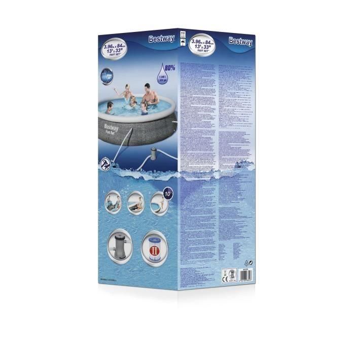 Piscina Hinchable Bestway Gris 7340 L 396 x 84 cm 3