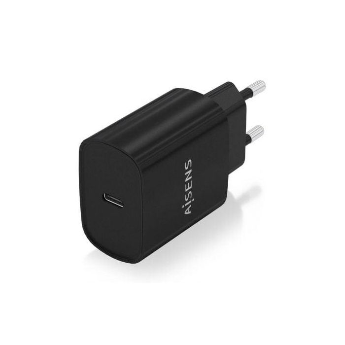 AISENS - CARGADOR USB-C PD3.0 1 PUERTO 1xUSB-C 20W, NEGRO 1