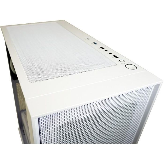 LC-Power 802W RGB Midi Tower PC Gaming Blanco, compatible ATX/Micro ATX/Mini-ITX, con RGB y Panel Vidrio Templado 2