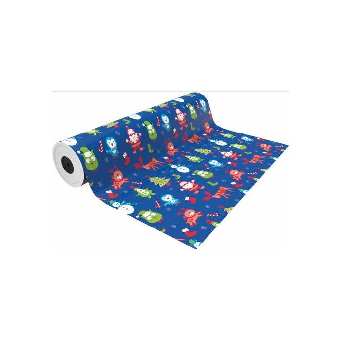 Papel De Regalo Bobina Basika 62 Cm X 80 M (4 Kg Aprox.) Navidad (Nv2003-D 62 Cm)