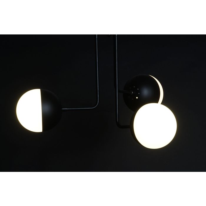 DKD Home Decor Lámpara Techo Moderno Metal Cristal Negro Blanco 58 x 46 x 61 cm 1