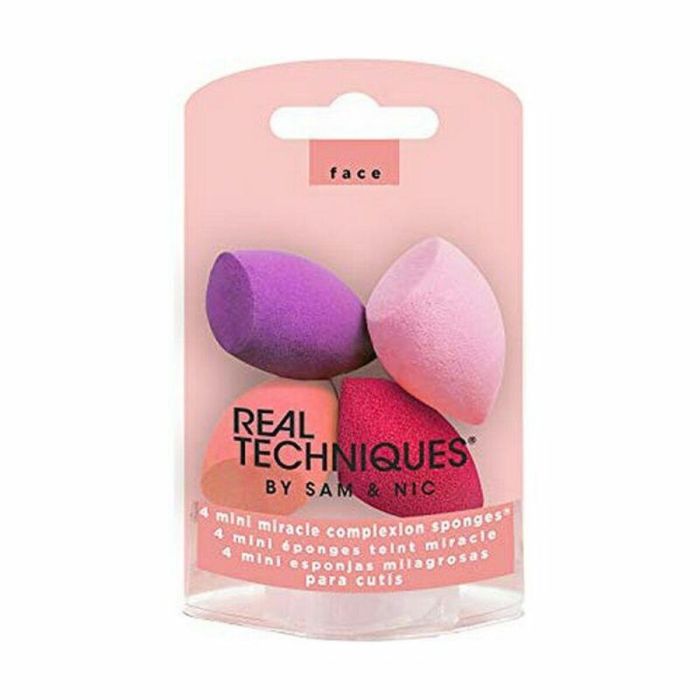 Real Techniques Miracle Complexion Mini Sponges | Set 4 Esponjas Maquillaje Compactas | Sin Látex, Veganas, para Acabado Natural 1 Real Techniques Miracle Complexion Mini Sponges | Set 4 Esponjas Maquillaje Compactas | Sin Látex, Veganas, para Acabado Natural 1
