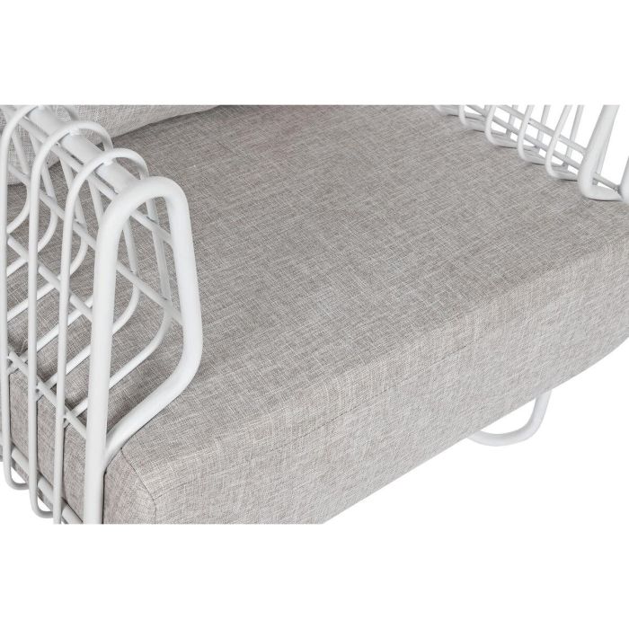 Butaca Home ESPRIT Blanco Metal 76 x 66 x 65 cm 7