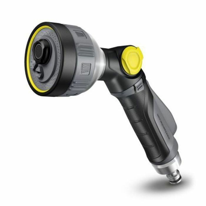 Kärcher Pistola de Pulverización Multifunción de Metal Premium con 4 Patrones de Flujo de Agua Ajustable y Gatillo Autoblocante Ergonómico