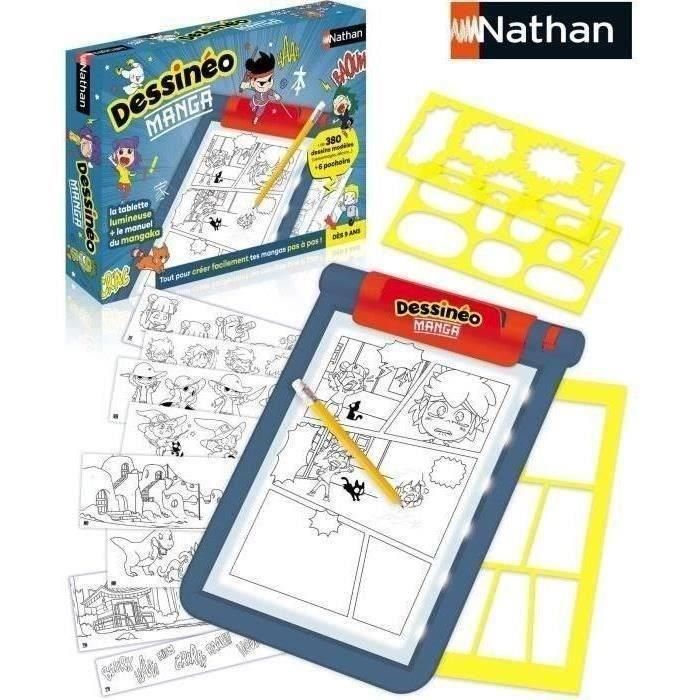 Nathan NAT3262190003118 - Juego creativo Dessinéo Manga - Tableta ligera para crear manga 1