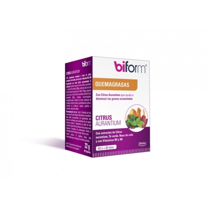 Biform de DIETISA Citrus Aurantium con Té Verde y Nuez de Cola 60 Cápsulas para Control de Peso y Grasas Acumuladas