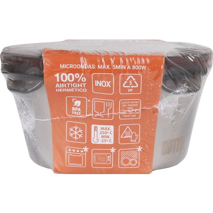 Fiambrera de Acero Quttin 0.3L para Microondas y Horno (12 Unidades) 1 Fiambrera de Acero Quttin 0.3L para Microondas y Horno (12 Unidades) 1