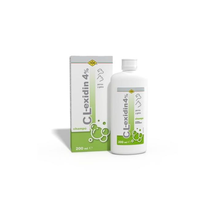Cl-Exidin Champú Desinfectante 4% 200 mL para Animales de Compañía