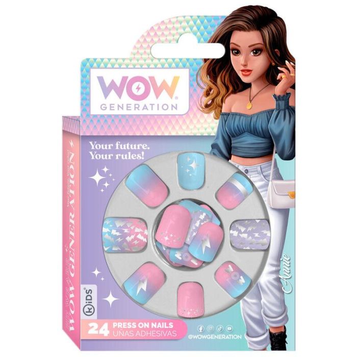 Wow Generation Set 24 Uñas Adhesivas para Niñas Edad +3 Años Plástico Color Único 9,3x14,5x2,5 cm 1 Wow Generation Set 24 Uñas Adhesivas para Niñas Edad +3 Años Plástico Color Único 9,3x14,5x2,5 cm 1