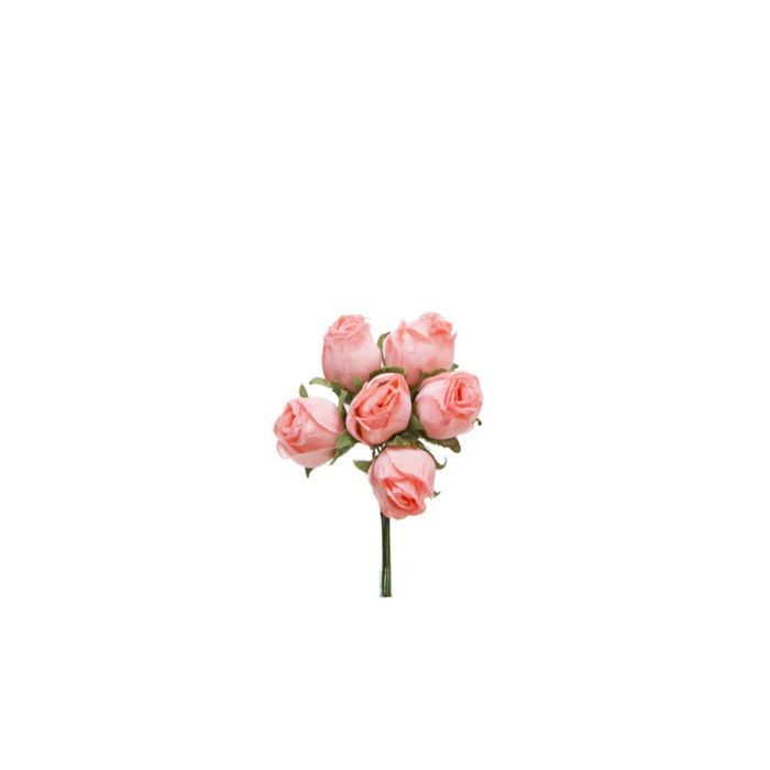 Bolsa 12 Mini Flores Pomos Rosa x 6