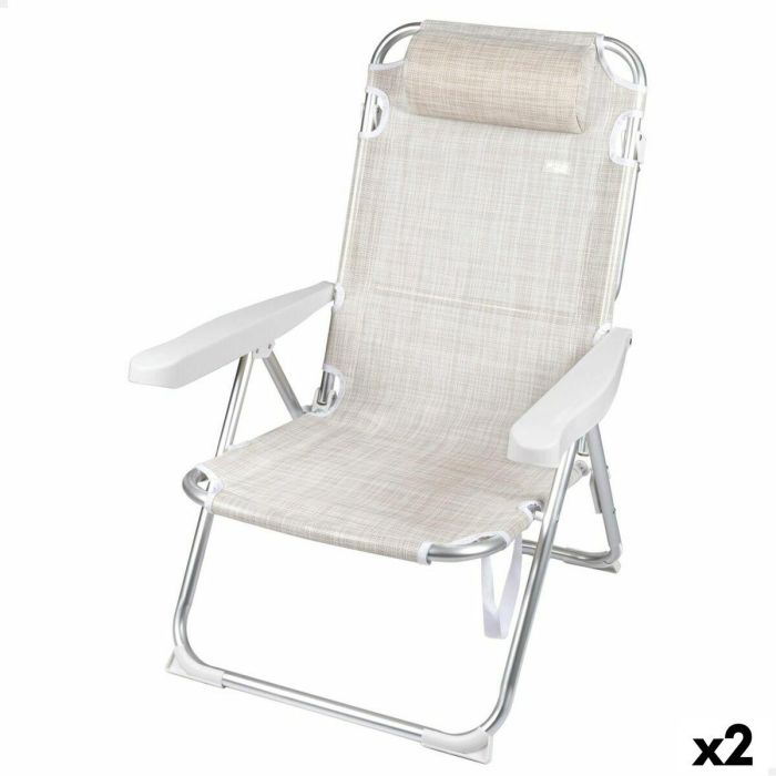 Silla Plegable Aktive Ibiza 48 x 90 x 60 cm (2 Unidades) Silla Plegable Aktive Ibiza 48 x 90 x 60 cm (2 Unidades)