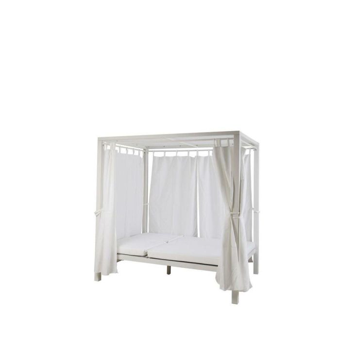 Cama Chill Out Terraza Y Jardin DKD Home Decor Blanco Gris 188 x 205 x 148 cm 1