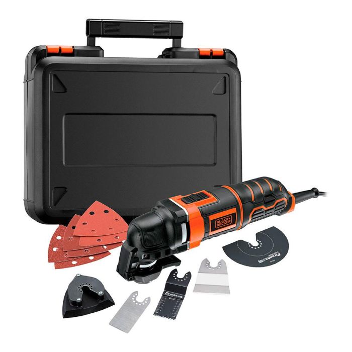 Black+Decker Multiherramienta Oscilante MT300KA-QS 300W con 12 Accesorios para Cortar, Raspar y Lijar 1 Black+Decker Multiherramienta Oscilante MT300KA-QS 300W con 12 Accesorios para Cortar, Raspar y Lijar 1