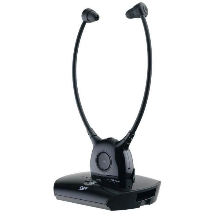 Auriculares inalámbricos TV/HIFI - CGV - DOLFIN ONYX - Asistente auditivo - Micrófono integrado - Peso ligero Auriculares inalámbricos TV/HIFI - CGV - DOLFIN ONYX - Asistente auditivo - Micrófono integrado - Peso ligero