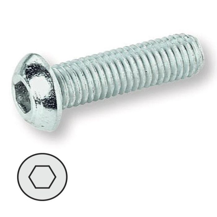 Tornillo Rosca Metal Allen Iso 7380 Zincado Metrica M-6 Largo 30Mm Ucafix Tornillo Rosca Metal Allen Iso 7380 Zincado Metrica M-6 Largo 30Mm Ucafix