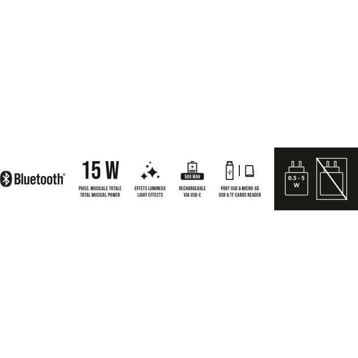 Altavoz Bluetooth luminoso - BIGBEN PARTY - Azul 3