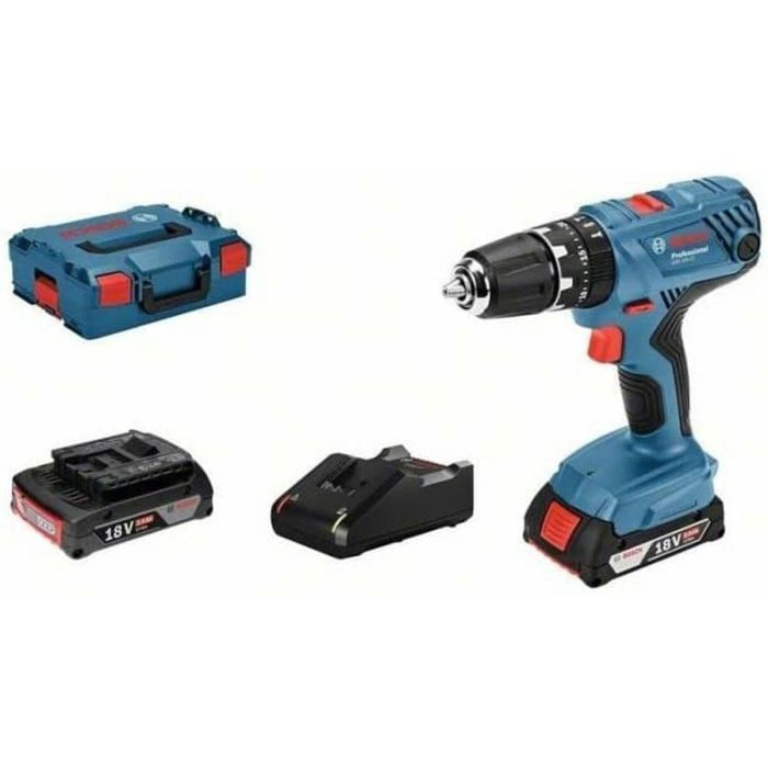 Bosch Professional BOS4059952513706 Taladro Percutor GSB 18V-21 con 2 Baterías 2.0Ah y Gal 1820 LC Charger