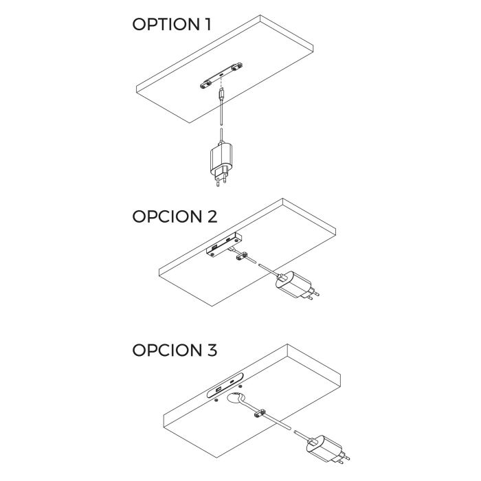 Emuca Conector USB A y C para cargar Linky, 81x12mm, para encastrar o superficie, Plástico, Negro 9 Emuca Conector USB A y C para cargar Linky, 81x12mm, para encastrar o superficie, Plástico, Negro 9