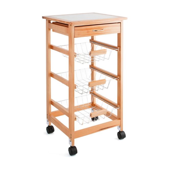 Quid Carro Multiusos Garbo Madera 37x37x76 cm