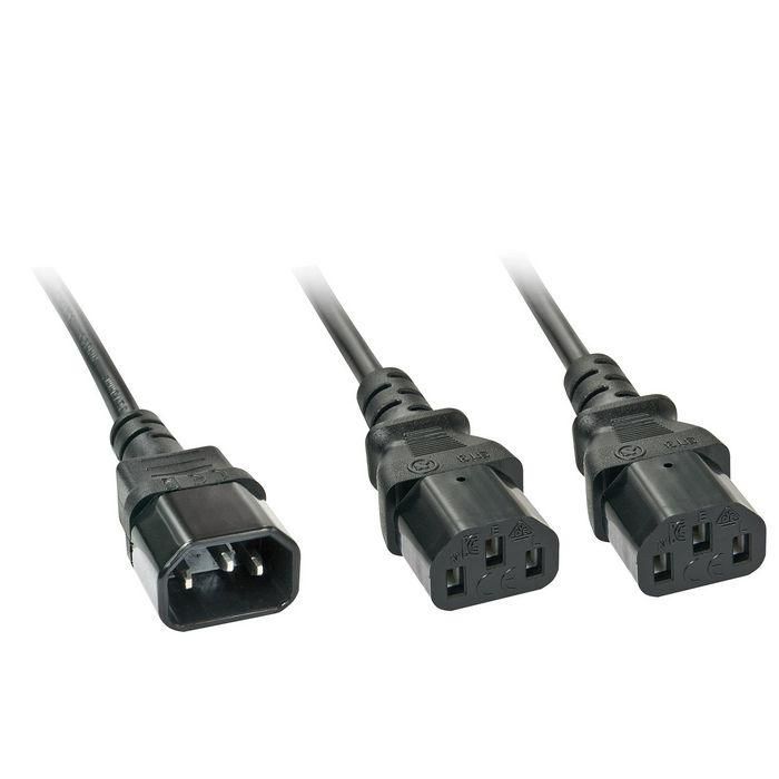 Lindy 2m IEC Splitter Cable IEC C14 to 2 x IEC C13 Lindy 2m IEC Splitter Cable IEC C14 to 2 x IEC C13